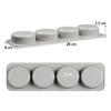 Molde de Silicona Redondo, Cuadrado y Ovalado de 4 Piezas para Jabón, Velas Aromáticas, Pudín de Chocolate y Molde para Jabón Artesanal