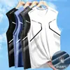 [Sensación de Hielo/Sensación Fresca] Chaleco de Secado Rápido para Hombre Verano 2026 Ropa Deportiva Fitness Running Camiseta sin Mangas de Seda de Hielo de Secado Rápido