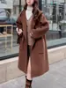 Abrigo de Lana de Moda Británica para Mujer 2026 Nuevo Estilo Otoño e Invierno Abrigo de Lana Versátil con Capucha de Longitud Media