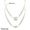 Joyas de Venta Caliente Transfronterizas Europeas y Americanas Colgante de Cruz con Pedrería Cadena de Concha Avión Collar de Mujer Multicapa