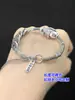 Plata de ley s925 Retro Moneda de los Cinco Emperadores espaciador Pieza de conexión Cuerda de mano trenzada Pulsera Collar Accesorios hechos a mano diy