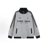 Sudadera cárdigan con cuello alto y tres rayas estilo americano para hombre, otoño e invierno, chaqueta holgada para estudiantes de secundaria y preparatoria, ropa exterior juvenil