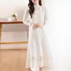 Elegante Vestido Chaleco de Longitud Media Estilo Francés para Mujer, Nueva Colección Otoño/Invierno 26, Vestido de Ganchillo sin Mangas 100% Lana Pura Cuidadosamente Seleccionada