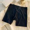 Roupa Íntima Sem Costura Seda Gelo Calça de Segurança Dois em Um Feminina Anti-Exposição Base Líquida Invisível Cintura Alta Leggings Boxer Cinco Pontos