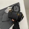 Bolsa Feminina Coreana Ins Fofa Bolsa de Mão Nova Outono e Inverno Retrô é Bolsa Boston Bolsa de Ombro de Alto Nível