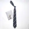 Muito Preppy e Muito Bai! Gravata Japonesa JK Listrada Preta Feita à Mão para Mulheres, Gravata Dk Estilo Universitário para Homens