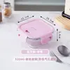 Lonchera recipiente para mantener la frescura lonchera rectangular trabajador de oficina caja para mantener la frescura caja de frutas para el hogar caja bento de vidrio lonchera para estudiantes