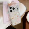 Ins fofo de urso pequeno rosa creme adequado para capa de celular Apple 18 iphone17pro transparente 15 lateral 16