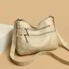 Bolsas Femininas Transfronteiriças para Meia-Idade e Idosos 2026 Nova Moda Versátil Couro Macio Pequena Bolsa Quadrada Tendência Casual Feminina Bolsa Transversal