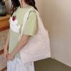 Bolso de Hombro Rayas de Nube Fresco y Sencillo Bolsa de Compras 2025 Nueva Versión Coreana Femenino Francés Crema Tul Bolso Tote