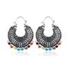 Pendientes Largos Bohemios Cuidadosamente Seleccionados para Mujer, Pendientes de Borla Acrílica Coloridos Retro, Estilo Étnico de Yunnan, Versátiles
