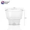 Taza Transparente Redonda Desechable de Plástico de Aviación para Postre Mousse Pudín Helado Exportación Personalizada Transfronteriza