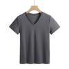 Fornecimento Direto da Fábrica de Camiseta de Moda Slim de Algodão Mercerizado com 80 Fios para Mulheres, Manga Curta, Algodão Puro, Top Elegante Versátil de Meia Manga 8888