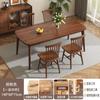 Mesa de Comedor de Madera Maciza Mesa de Comedor de Nogal Negro Sala de Estar Hogar Apartamento Pequeño Mesa de Comedor Simple Mesa Rectangular Mesa y Sillas Grandes
