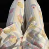 Pijama Fofo de Urso Manteiga para Mulheres Primavera e Outono Calça de Manga Longa Estilo Ins Conjunto Meninas Bonitas Podem Sair e Usar Roupas de Casa
