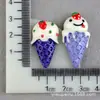 Brinquedo Alimentício de Morango Cola de Creme Acessórios de Resina para Joias DIY Caixa de Armazenamento Casquinha de Sorvete Copo d'Água Material para Capa de Celular