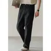 Pantalones Casuales de Mezclilla Estilo Old Money Cintura Semi-Elástica para Hombre Colección Otoño 2026 Algodón de Alta Calidad Pantalones Nuevos de Pierna Recta
