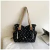 Elegante Bolso Cruzado Xiaomi de Moda Estilo Coreano Nuevo Bolso de Mano de Lunares Bolso de Hombro Casual Relajado para Estudiante