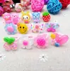 Anillo para Niños Lindo Resina Dibujos Animados Joyería Transparente Lote Mixto Anillo de Plástico Fabricante de Anillos Tienda de 2 Yuanes Venta al por Mayor