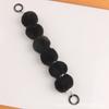 Nueva cadena de bolas de pelo de colores de peluche para decoración de funda de teléfono, anillo de resorte con pintura creativa, accesorios para decoración de bolso de mujer