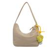 Bolso de mano de color sólido para mujer, gran capacidad, bolsa de tela de nailon suave y glutinoso, bolso sencillo para axila, bolso de mano, nuevo bolso de hombro para mamá