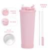Nova Caneca Térmica Portátil de 830ml com Revestimento Cerâmico, Telescópica, com Mola, Sucção de Pérolas e Alça