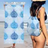 Mochila Portátil para Toalla de Playa Plegable, Bolsa de Almacenamiento Portátil para Toallas de Baño, Bolsa Esencial para Toallas para Actividades Acuáticas, Dos en Uno