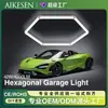 Luces LED de Panal Ultra Brillantes Hechas a Medida Transfronterizas para Detallado de Coches, Garaje, Gimnasio, Luces RGB de Nueve Paneles para Lavado de Coches, Luces de Estación de Trabajo