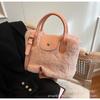 Bolsas de Pelúcia Adequadas para o Inverno, Novas Bolsas de Mão Peludas Fofas de 2026, Bolsas Pequenas Macias de Ombro e Transversais