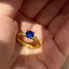 Anillos Vintage Apilados de Pezuña de Caballo de Colores, Anillos para Dedo Índice de Imitación de Rubí y Esmeralda, Diseño Retro de Nicho con un Toque de Alta Gama