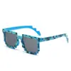 Gafas de Mosaico, Gafas de Sol Bidimensionales, Gafas de Píxeles para Personalidad de Tiktok, Gafas de Estilo Píxel a Cuadros para Fiesta de Celebridad de Internet