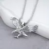 Collar de Águila Voladora de Zirconia para Hombres, Simple, Moderno, Versátil y de Alta Gama para Mujeres, Accesorios Personalizados de Hip-Hop Punk de Moda