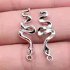 28x 10mm 0.8g prata antiga DIY acessórios para colar pulseira pingente de animal fofo cobra