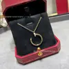 Cadena de Uñas con Diamantes Completos, Versión de Alta Gama Chapada en Oro Rosa de 18 Quilates, Cadena de Uñas Clásica con Diamantes Completos, Cadena Gruesa, Estilo Europeo y Americano