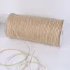 0,6cm borda branca corda de cânhamo de seda de peixe rolo de seda de cânhamo corda de juta fita webbing decoração de feriado feita à mão DIY linho