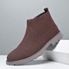 Amazon Cross-border Novas botas Martin masculinas Outono e inverno Retro estilo britânico Botas de couro Moda cano alto Botas Chelsea masculinas