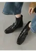 Bico quadrado, sem fivela, elástico, estilo novo, salto grosso, botas Chelsea femininas, elegantes 2026 botas de corte justo, outono retrô