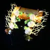 Diadema de Orejas de Conejo Luminosas Diadema de Cuernos Navideños Flash de Hada Regalo de Empuje de Piso Puesto de Mercado Nocturno Juguetes Pequeños al por Mayor