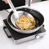 Cuchara ranurada de acero inoxidable 304, grado alimenticio, tamaño grande, para sacar fideos y dumplings, colador pequeño, utensilio de cocina