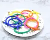 Nuevo anillo para el pelo de nudo de alta elasticidad, cuentas de tubo dorado, banda de goma de color fluorescente, cuerda para el pelo pequeña, fresca y simple, joyería de Yiwu
