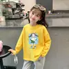 Nuevo Top Infantil Súper Lindo 2026, Hermosa Camiseta Básica, Estampado de Dibujos Animados de Primavera, Algodón Puro, Manga Larga para Niñas