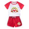 Sun wukong roupas infantis de manga curta terno de verão das crianças roupas de verão meninas novos meninos shorts moda casual de duas peças conjunto de duas peças atacado