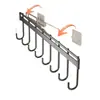 Estante de Ganchos sin Taladro para Colgar Cucharas y Espátulas, Estante de Ganchos de Cocina, Estante de Almacenamiento Resistente para Montar en la Pared para la Entrada