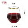 Conjunto de 16oz de Vidro Transparente Amazon para Casa Festa Particular Suco de Leite Bebida Whiskey Estilo Ins