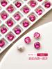 Taladro de uñas de diamante con punta roja y rosa para otoño e invierno, con destellos de Año Nuevo, corazón torcido, mariposa, diamante de forma especial, joyería navideña para uñas