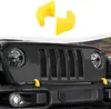 Adecuado para 07-23 JK JL JT Wrangler cubierta del gancho de remolque del parachoques delantero, protector del gancho de remolque y amortiguador de remolque