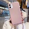 Adecuado para iPhone 16 Pro Max Funda para teléfono Cordón Apple 15 Pro Frosted 14 Resistente a caídas 13 Funda protectora 12