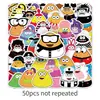 50 piezas de mis pegatinas de mascota POU, personaje popular de juego transfronterizo, pegatinas decorativas impermeables para tazas, venta al por mayor
