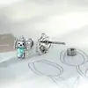 Pendientes de Hueso de Oreja de Gato Chef Lindos Dulces-Geniales Únicos de Henson, Tornillo de Doble Punta