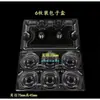 Caja Pegajosa Transparente Desechable para Bollos de Frijol, Caja de Empaque Verde para Dumplings, Caja de Empaque de Dibujos Animados para Bollos al Vapor, Papel de Aluminio de Marca Nacional